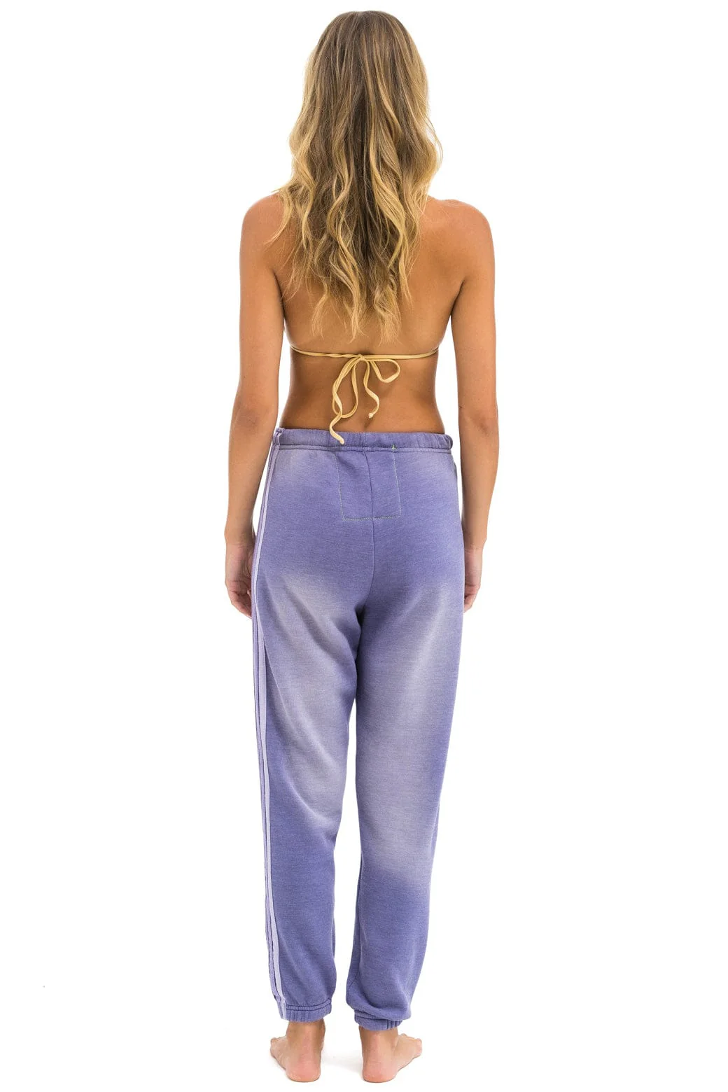 5 STRIPE SWEATPANTS - FADED GRAPE - Image 4