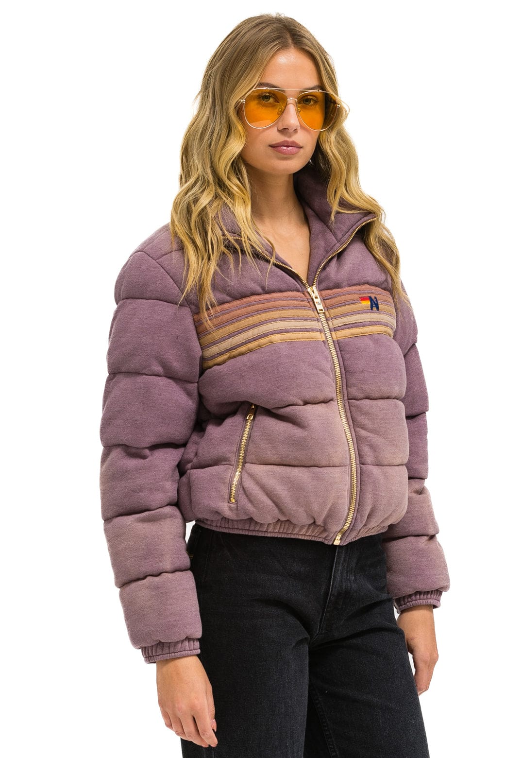 5 STRIPE FADED APRES JACKET - FADED MOCHA - Image 4