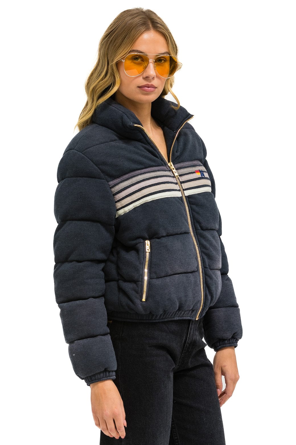 5 STRIPE FADED APRES JACKET - FADED SMOKE - Image 4