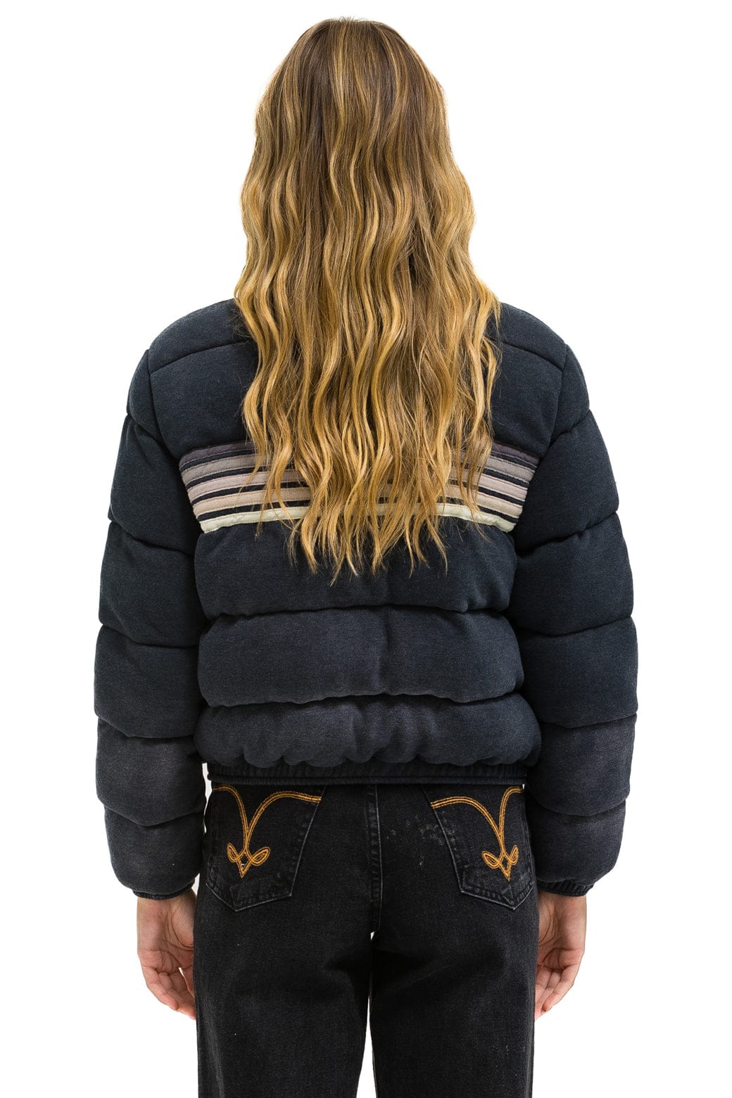 5 STRIPE FADED APRES JACKET - FADED SMOKE - Image 5