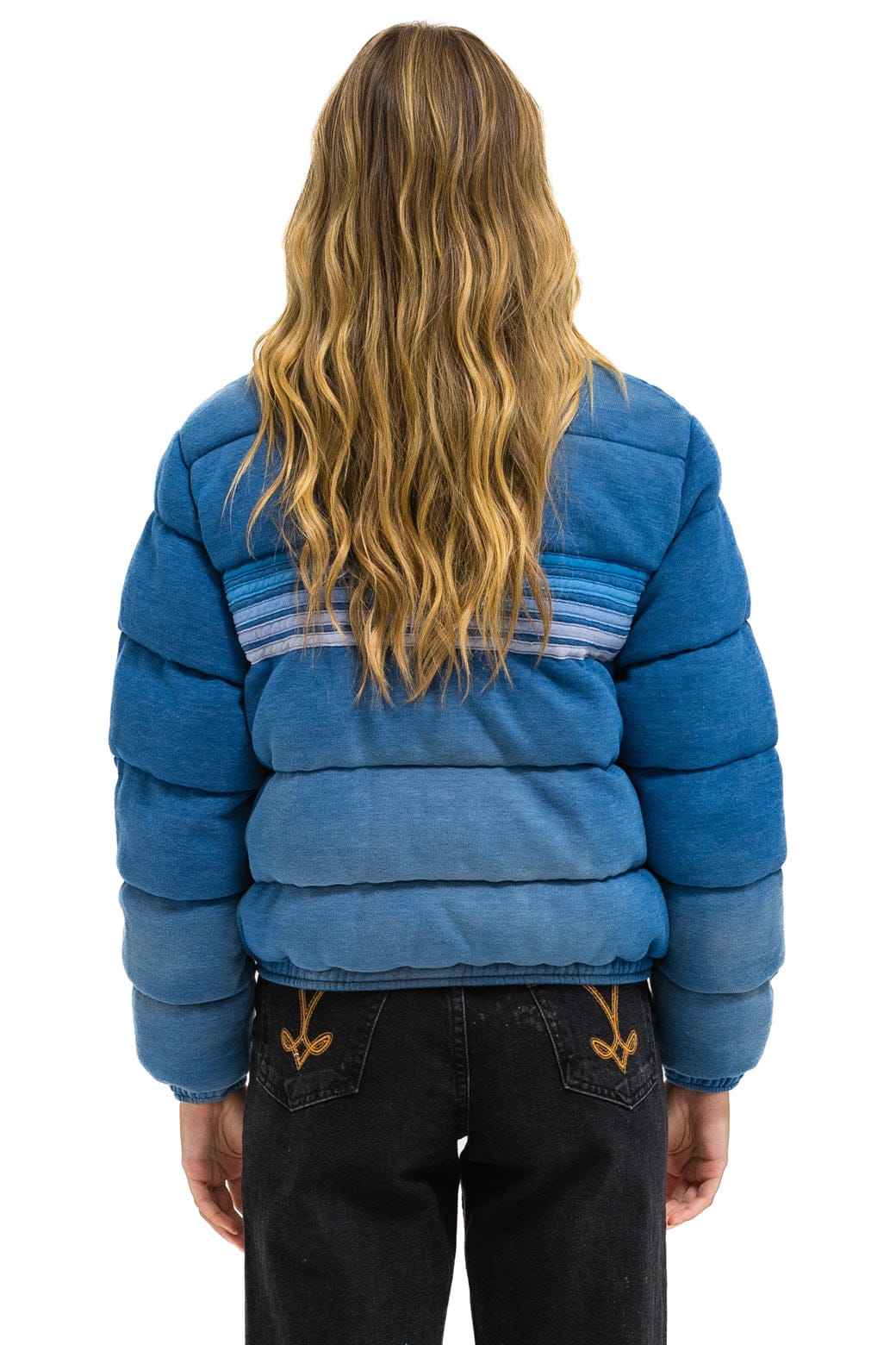 5 STRIPE FADED APRES JACKET - FADED WATER - Image 4