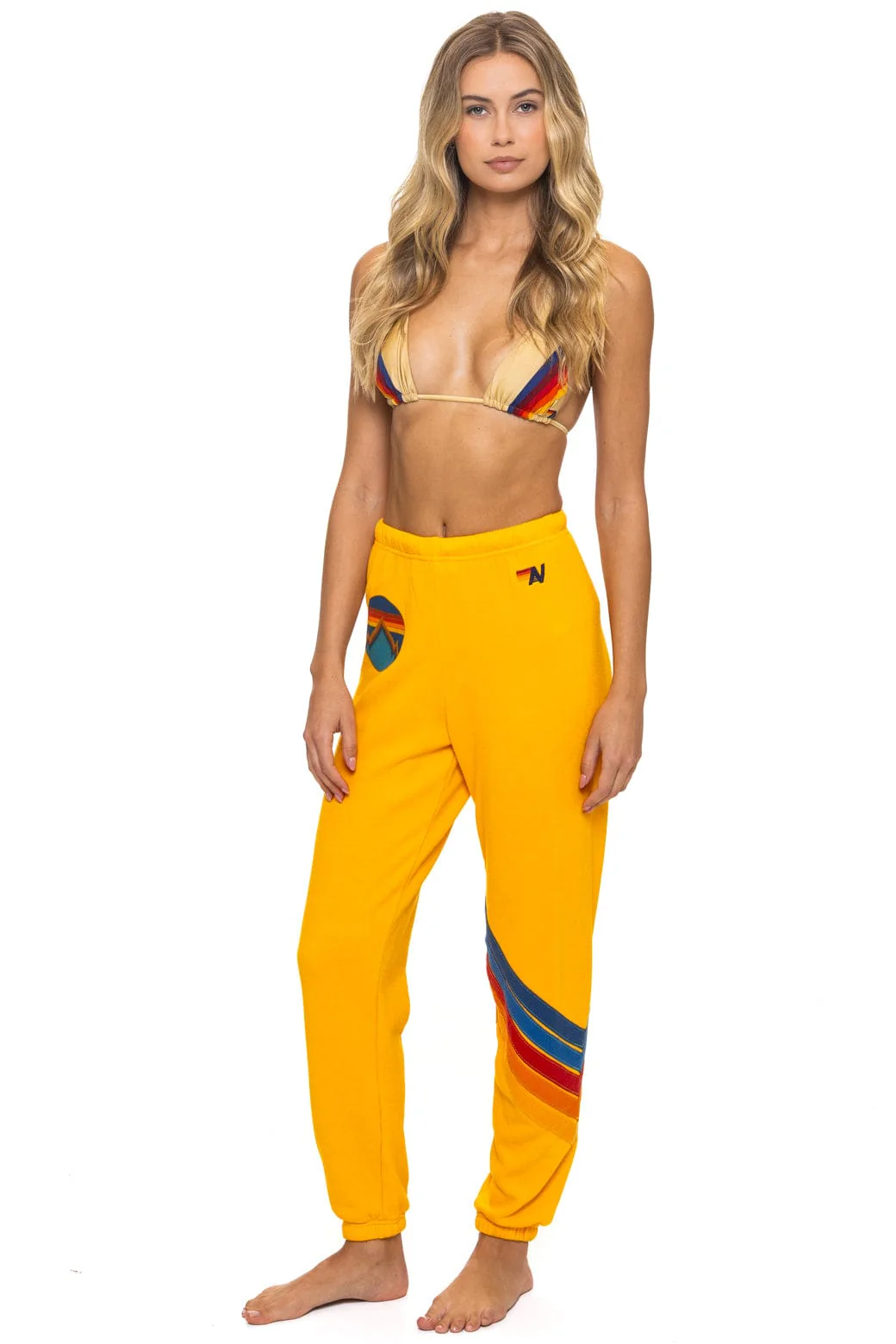 ALL SEASONS CIRCLE CHEVRON SWEATPANTS - GOLD - Image 5