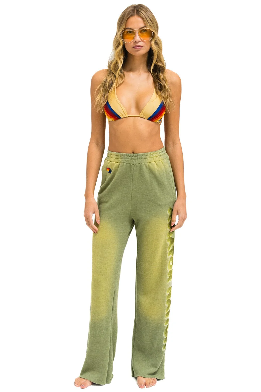 AN 3D WIDE LEG POCKET SWEATPANTS - FADED ARMY - Image 5