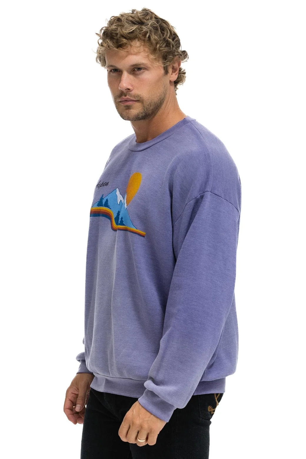 ASPEN MOUNTAIN RELAXED CREW SWEATSHIRT - FADED GRAPE - Image 4