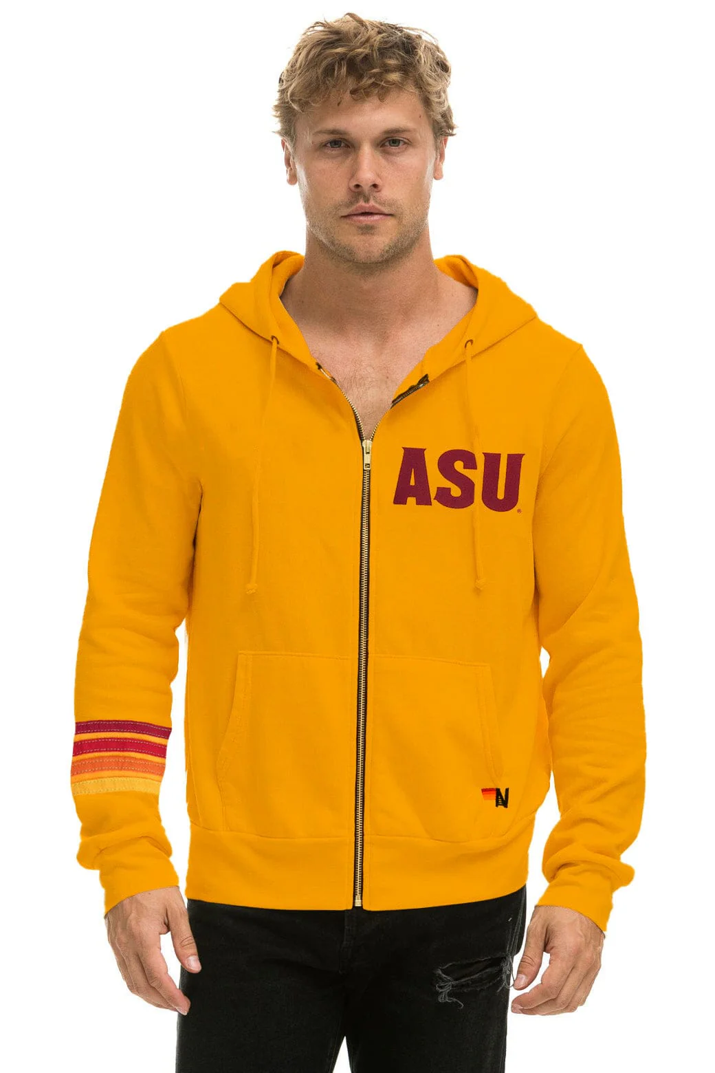 ASU FORK 'EM DEVILS ZIP HOODIE - GOLD - Image 3