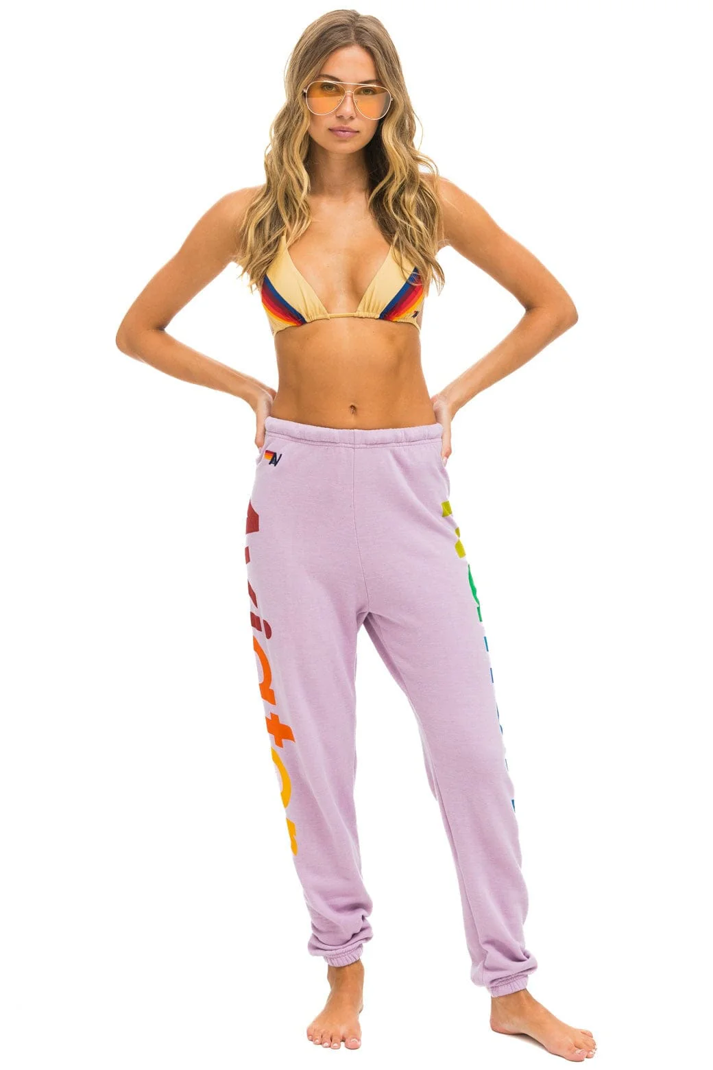 AVIATOR NATION 2 SWEATPANTS - MAUVE - Image 4