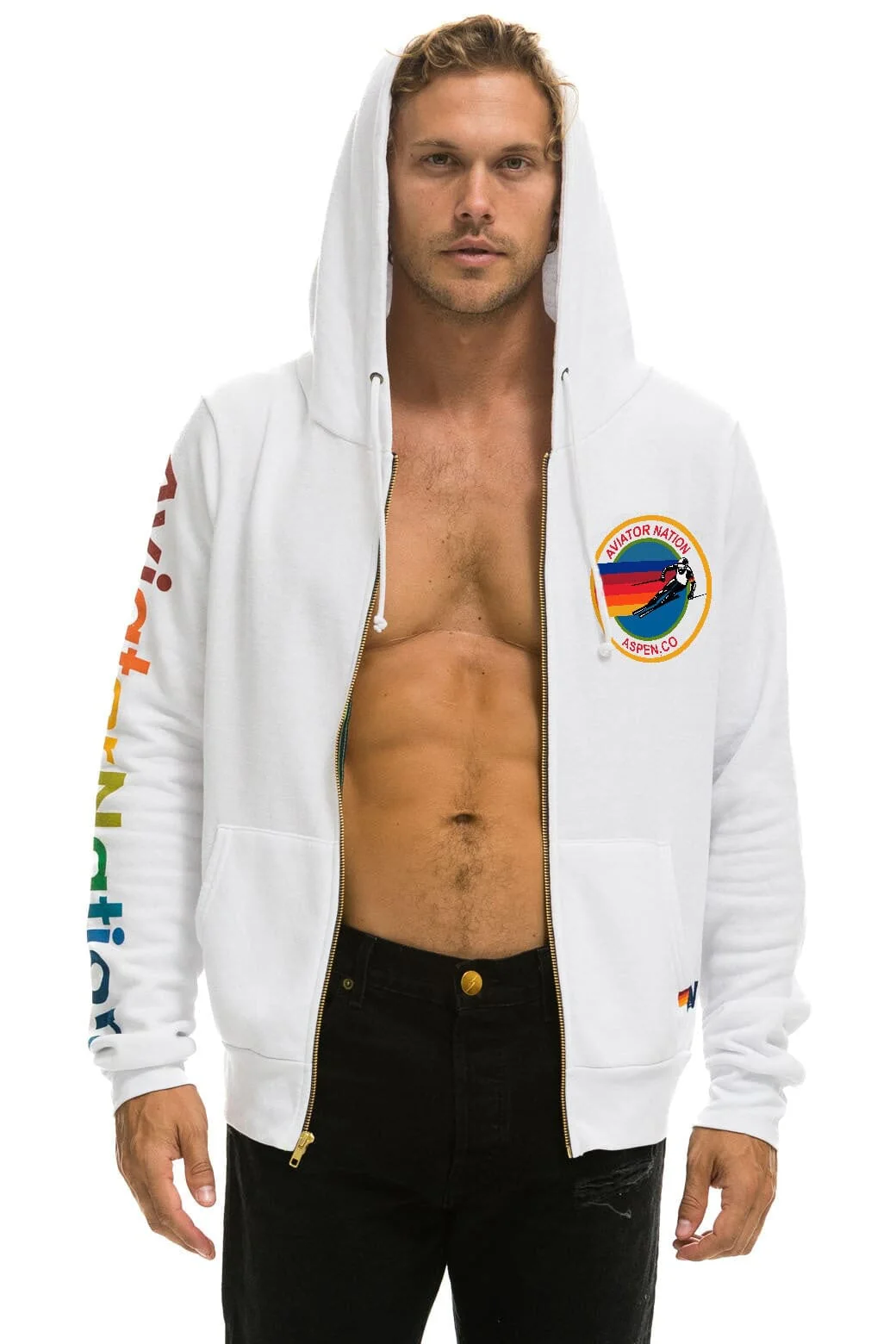 AVIATOR NATION ASPEN HOODIE - WHITE - Image 2