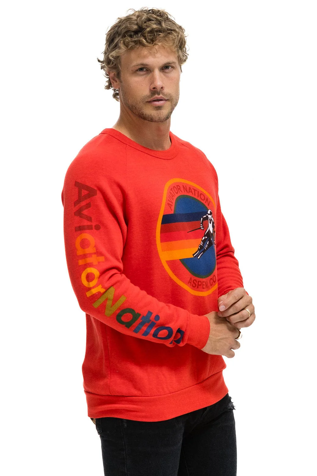 AVIATOR NATION ASPEN SWEATSHIRT - RED - Image 3