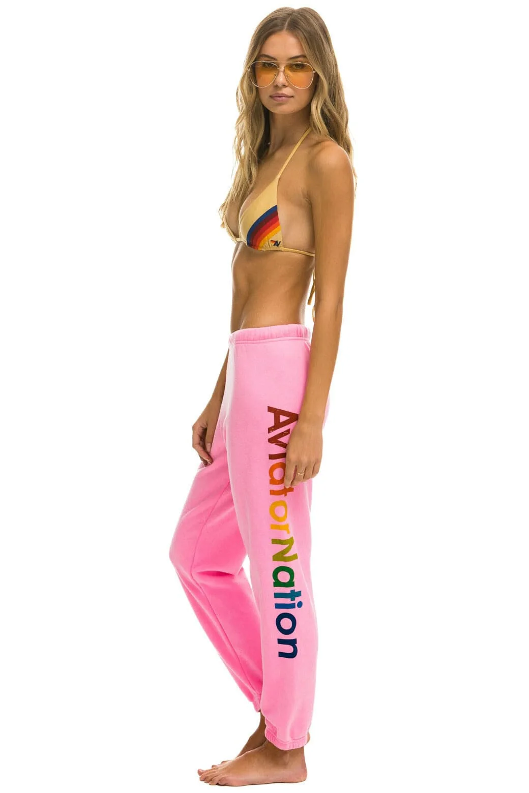 AVIATOR NATION AUSTIN SWEATPANTS - NEON PINK - Image 2