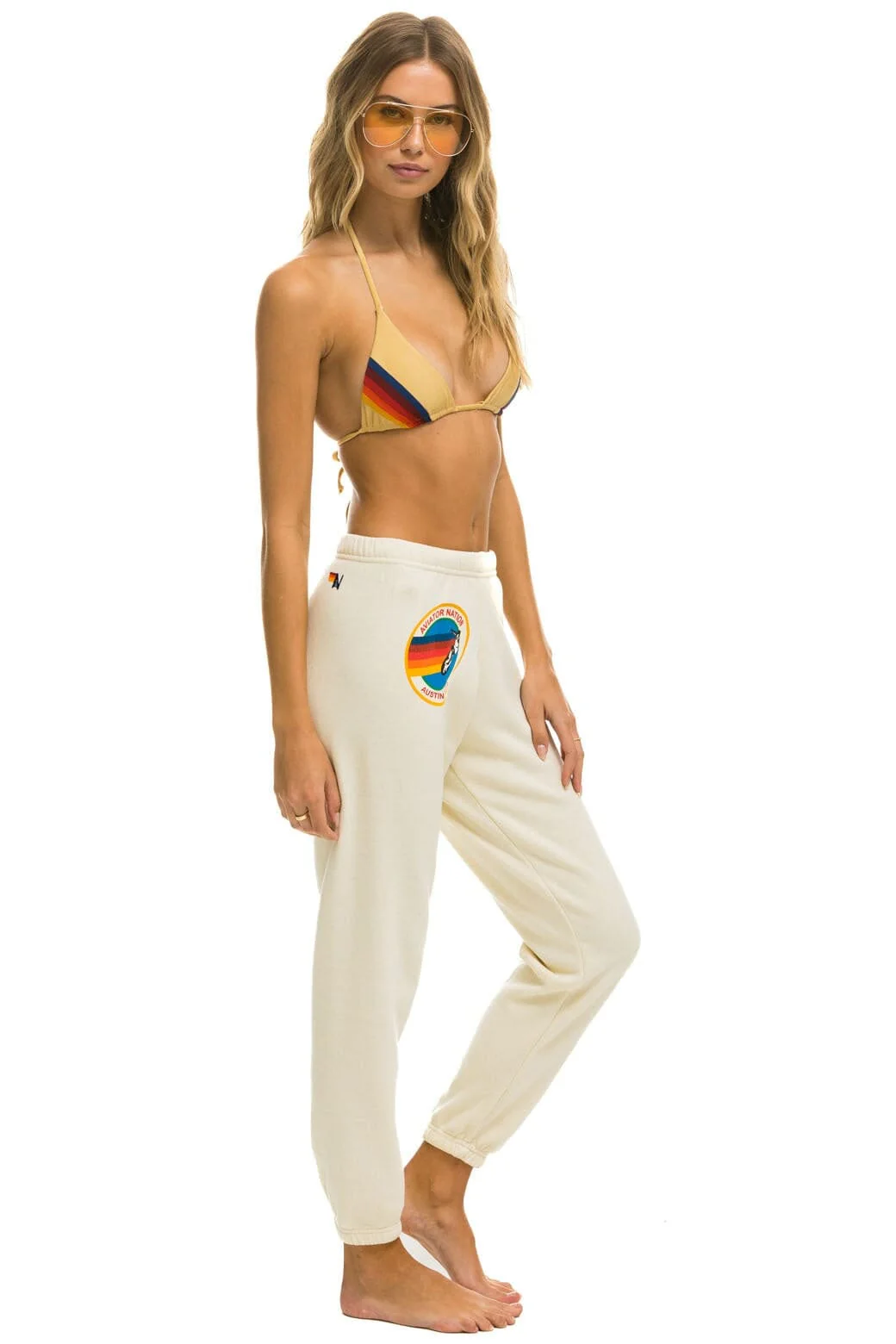 AVIATOR NATION AUSTIN SWEATPANTS -  VINTAGE WHITE - Image 3