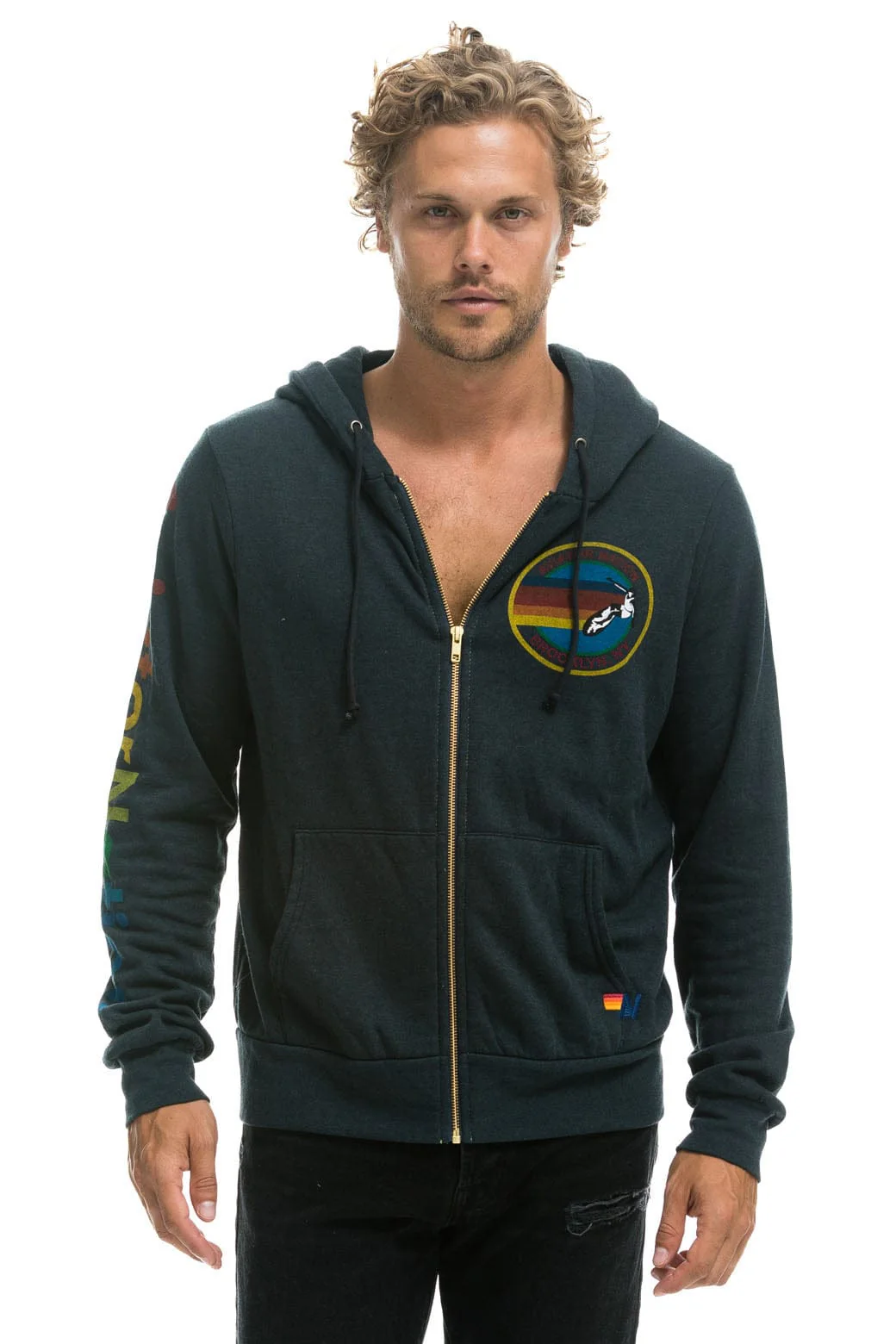 AVIATOR NATION BROOKLYN HOODIE - CHARCOAL - Image 2