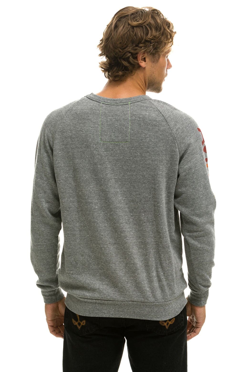 AVIATOR NATION MALIBU CREW SWEATSHIRT - HEATHER GREY - Image 3
