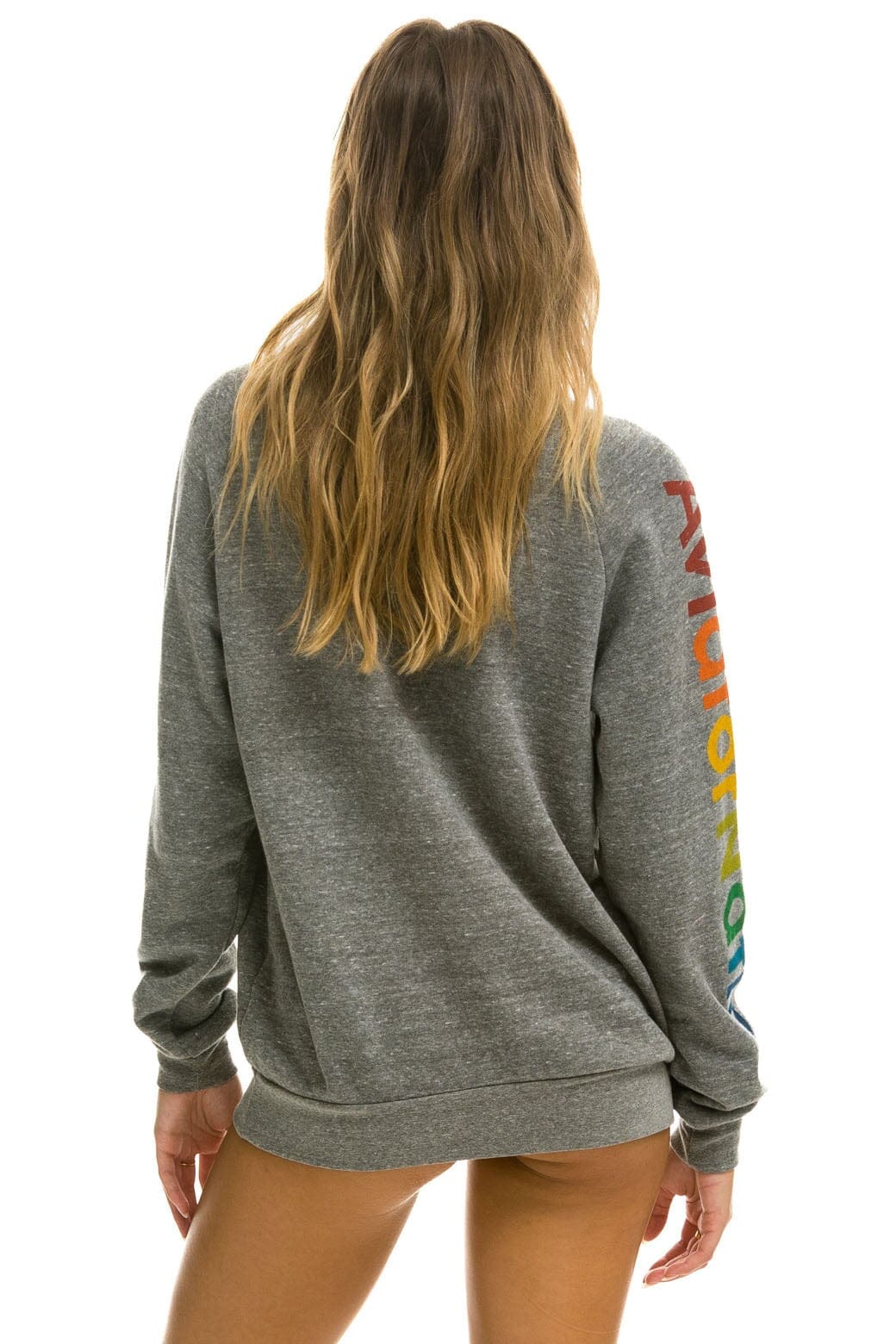 AVIATOR NATION MALIBU CREW SWEATSHIRT - HEATHER GREY - Image 4