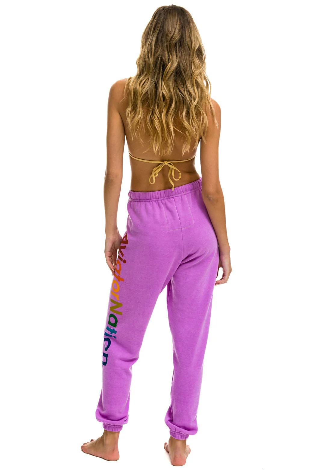 AVIATOR NATION HAIGHT ASHBURY SWEATPANTS - NEON PURPLE - Image 3