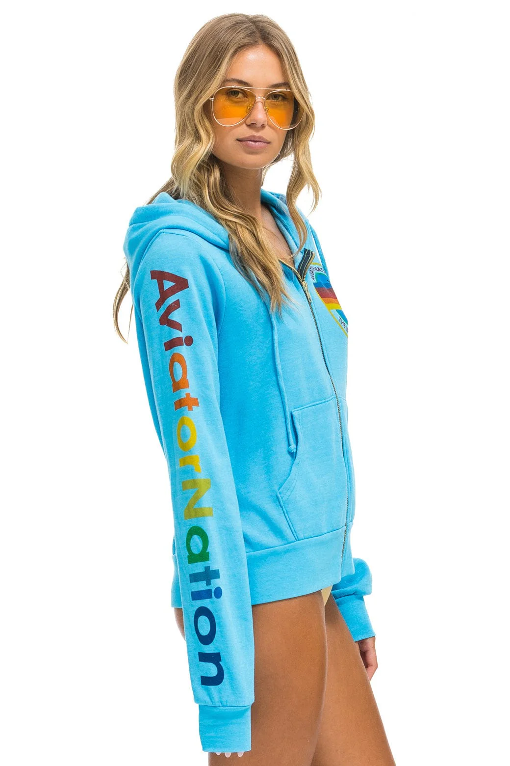 AVIATOR NATION HAMPTONS HOODIE - NEON BLUE - Image 3