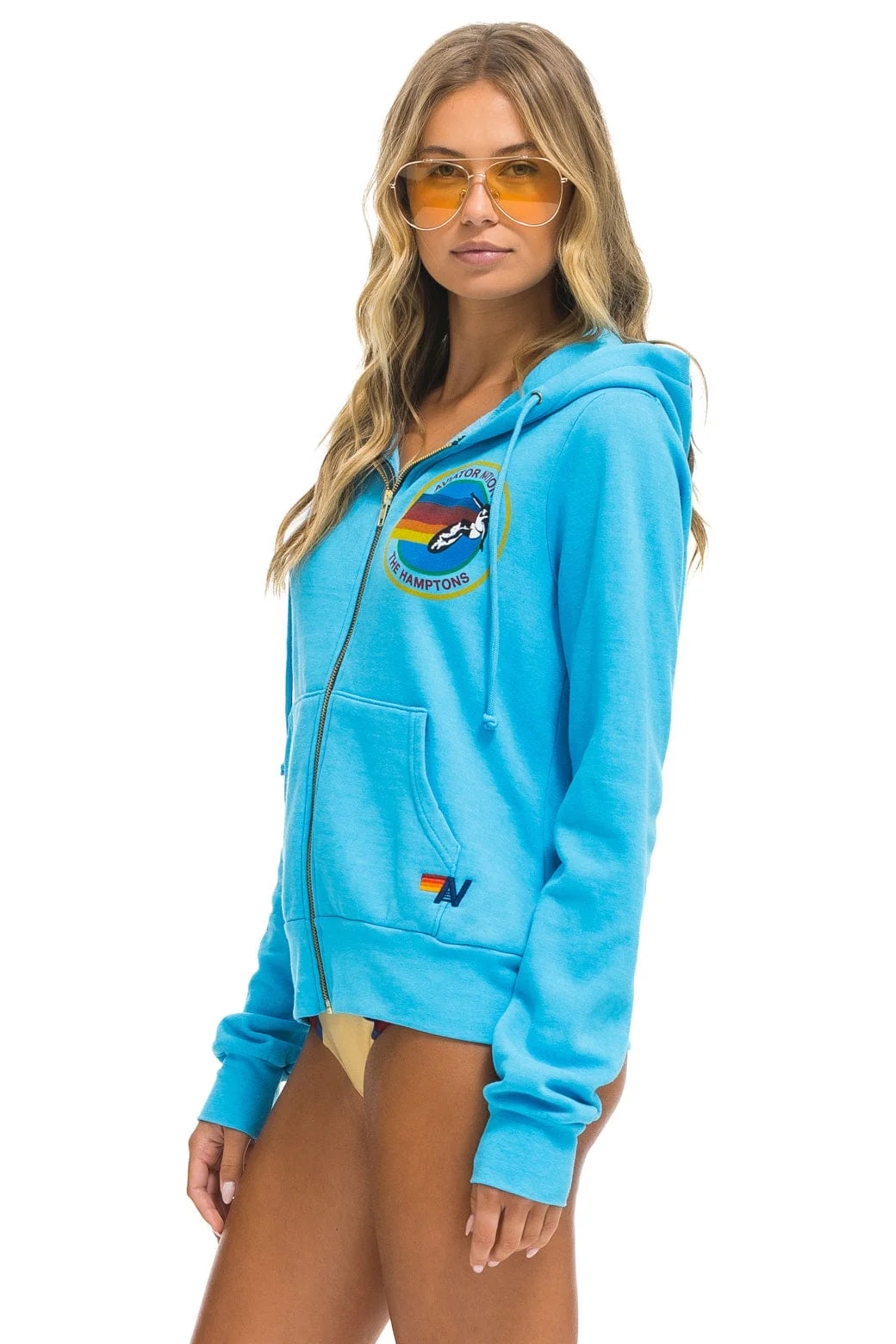 AVIATOR NATION HAMPTONS HOODIE - NEON BLUE - Image 5