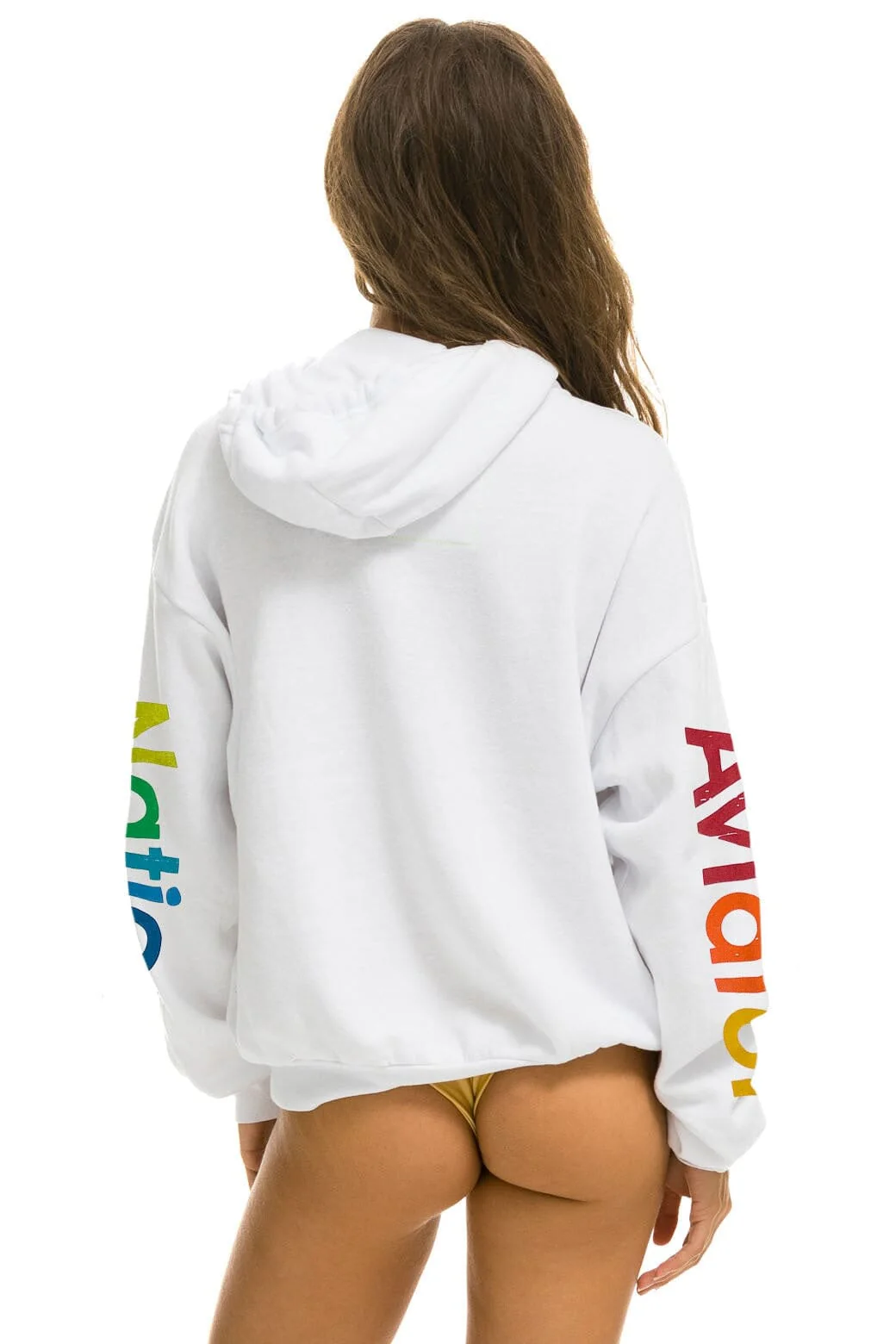 AVIATOR NATION HAMPTONS RELAXED PULLOVER HOODIE - WHITE - Image 3