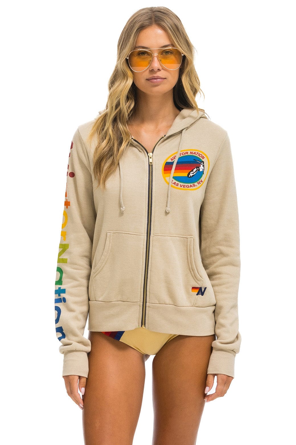 AVIATOR NATION LAS VEGAS HOODIE - SAND