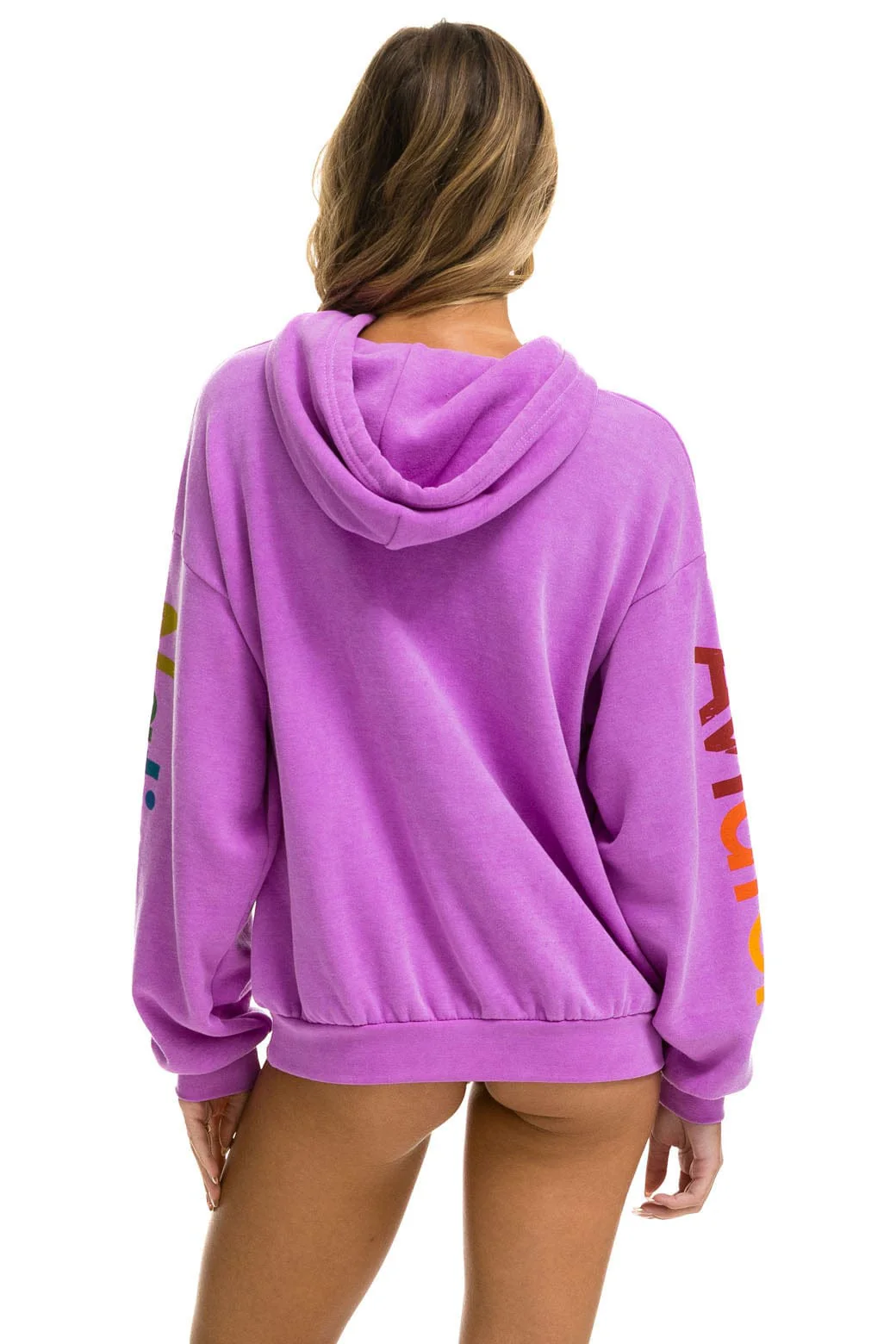 AVIATOR NATION LAS VEGAS RELAXED PULLOVER HOODIE - NEON PURPLE - Image 3