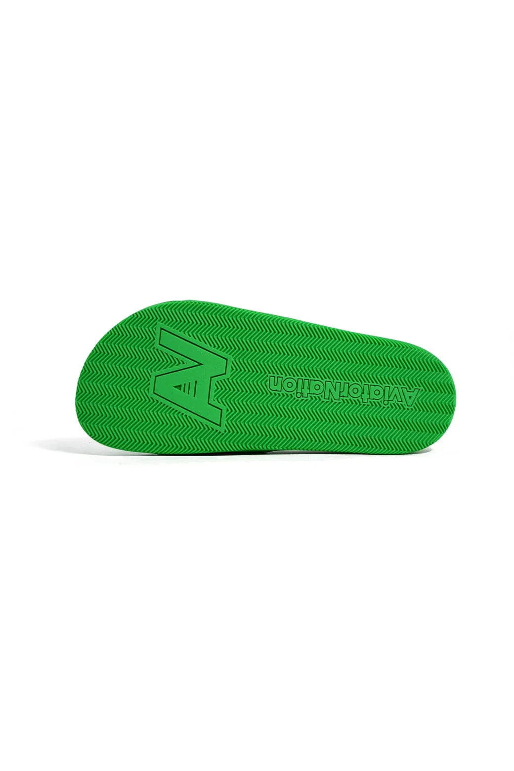 MEMBER EXCLUSIVE LOGO RAINBOW 4 STRIPE SLIDES - KELLY GREEN - Image 4