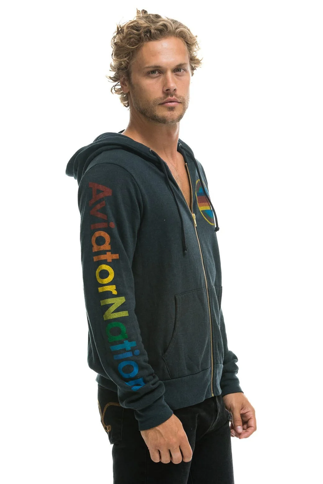 AVIATOR NATION MALIBU HOODIE - CHARCOAL - Image 2