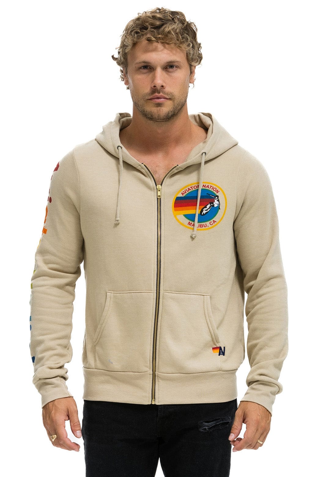 AVIATOR NATION MALIBU HOODIE - SAND - Image 2