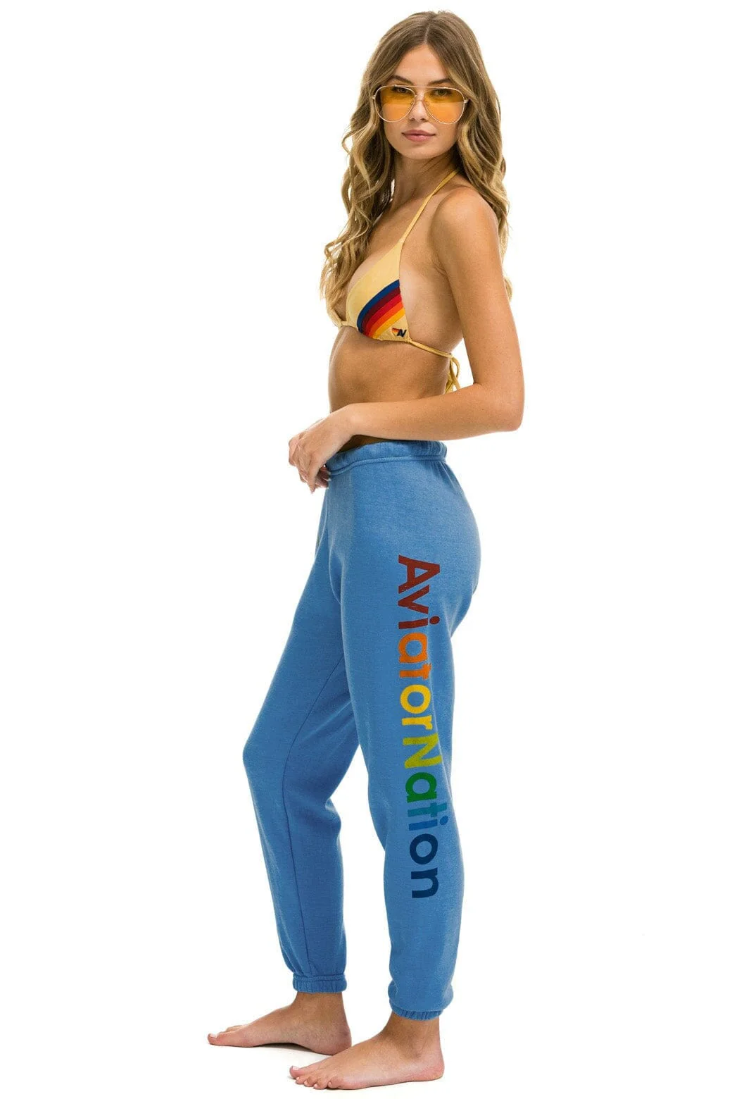 AVIATOR NATION MALIBU SWEATPANTS - COBALT - Image 2