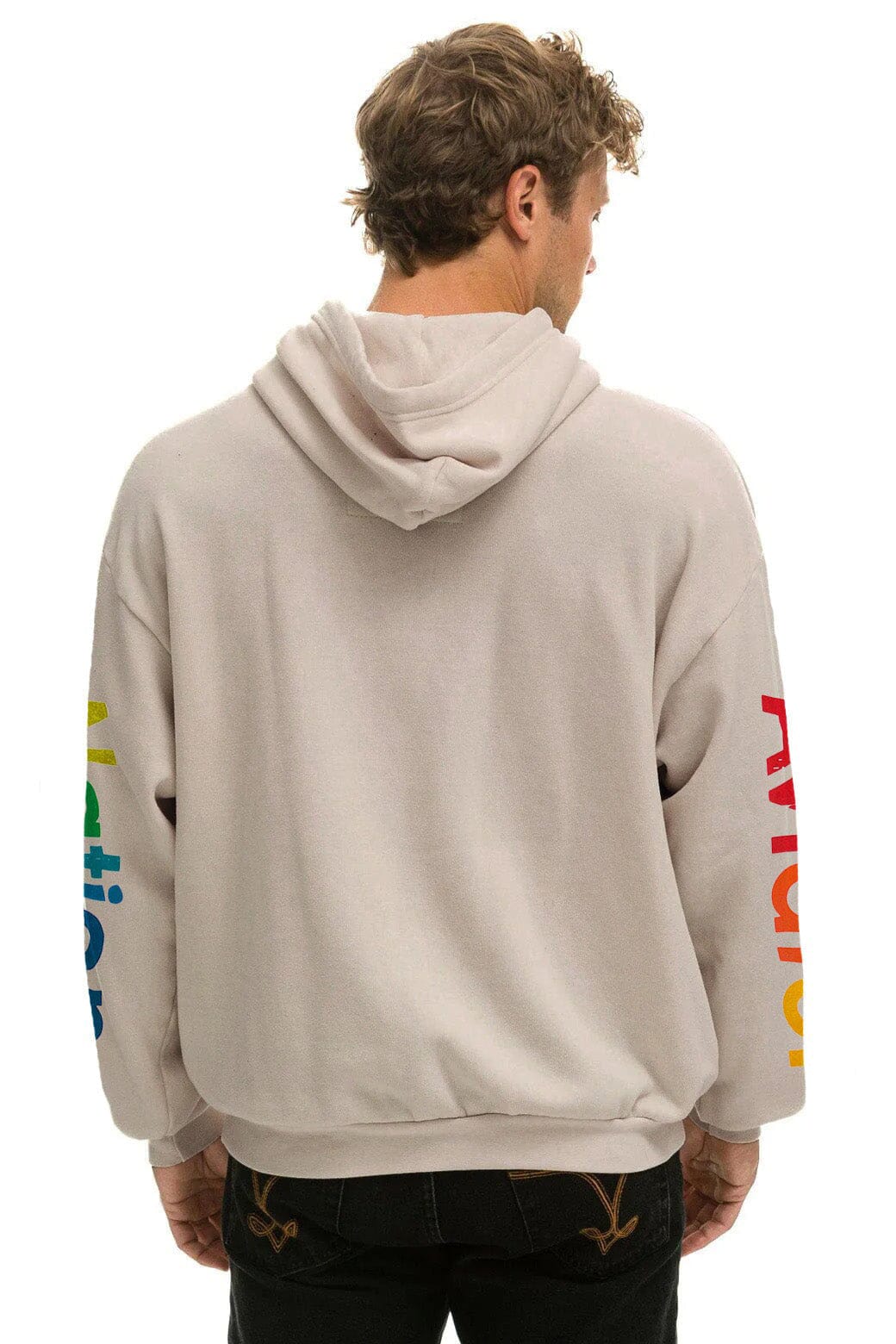 AVIATOR NATION NASHVILLE RELAXED PULLOVER HOODIE - SAND - Image 4