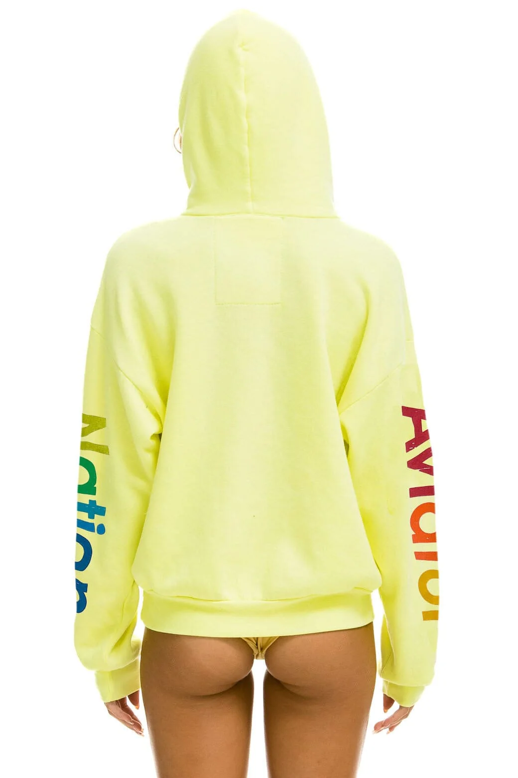 AVIATOR NATION VAIL RELAXED PULLOVER HOODIE - NEON YELLOW - Image 3