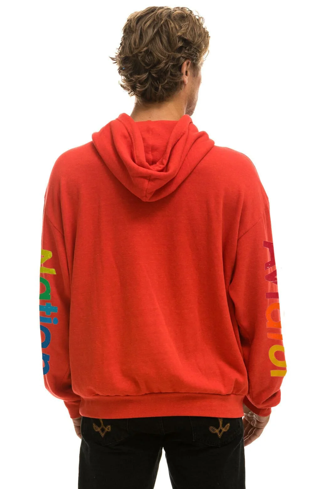AVIATOR NATION VAIL RELAXED PULLOVER HOODIE - RED - Image 4