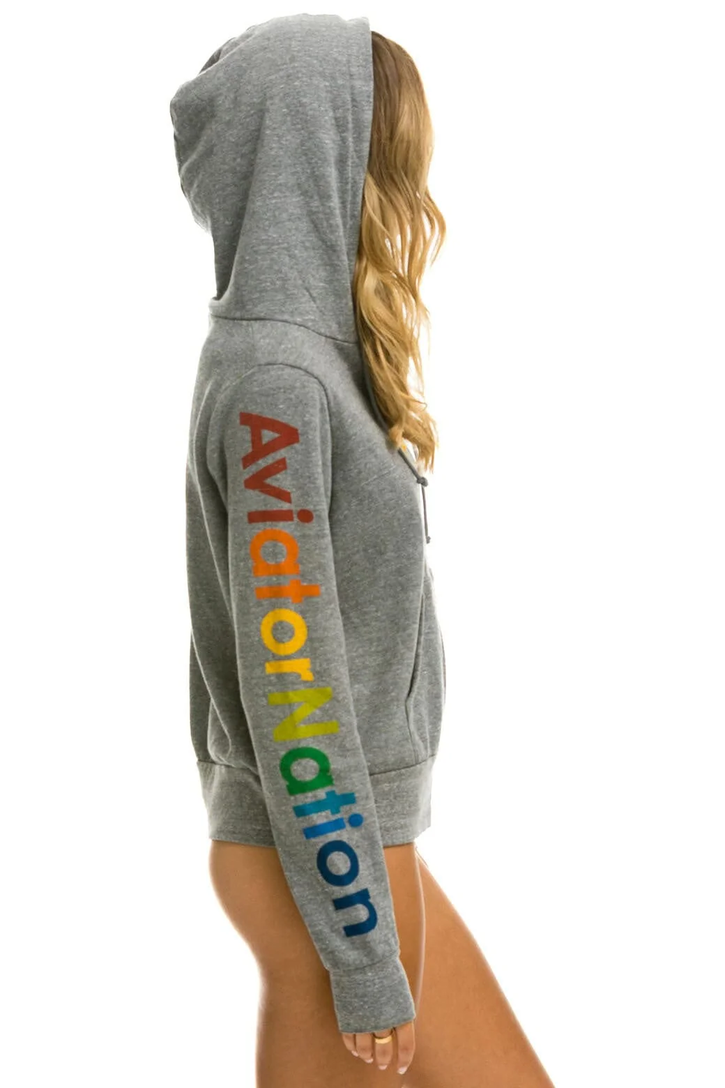 AVIATOR NATION VAIL ZIP HOODIE - HEATHER GREY - Image 3