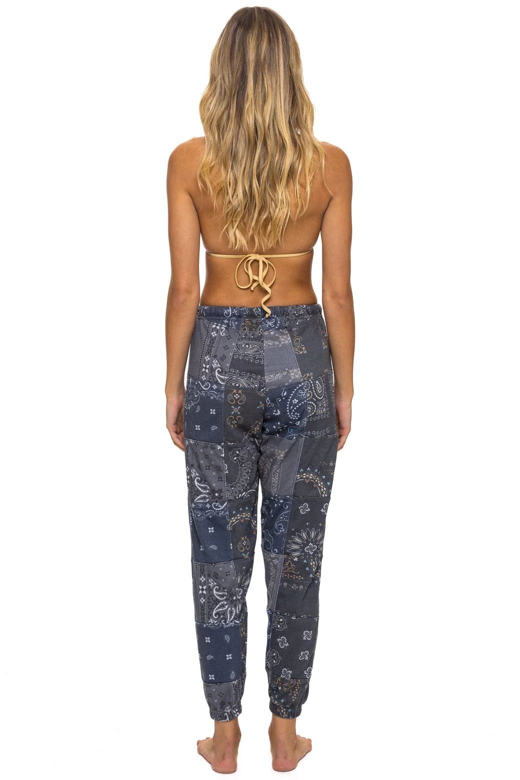 BANDANA QUILTED SWEATPANTS - CHARCOAL - Image 5