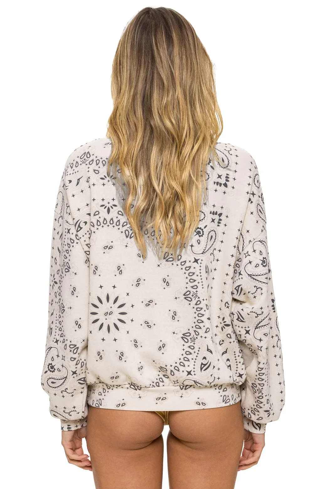 BANDANA RELAXED CREW SWEATSHIRT - VINTAGE WHITE - Image 3