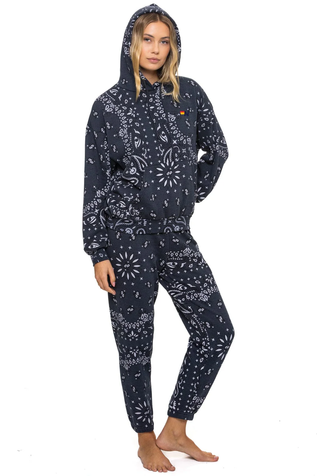 BANDANA RELAXED PULLOVER HOODIE - CHARCOAL - Image 10