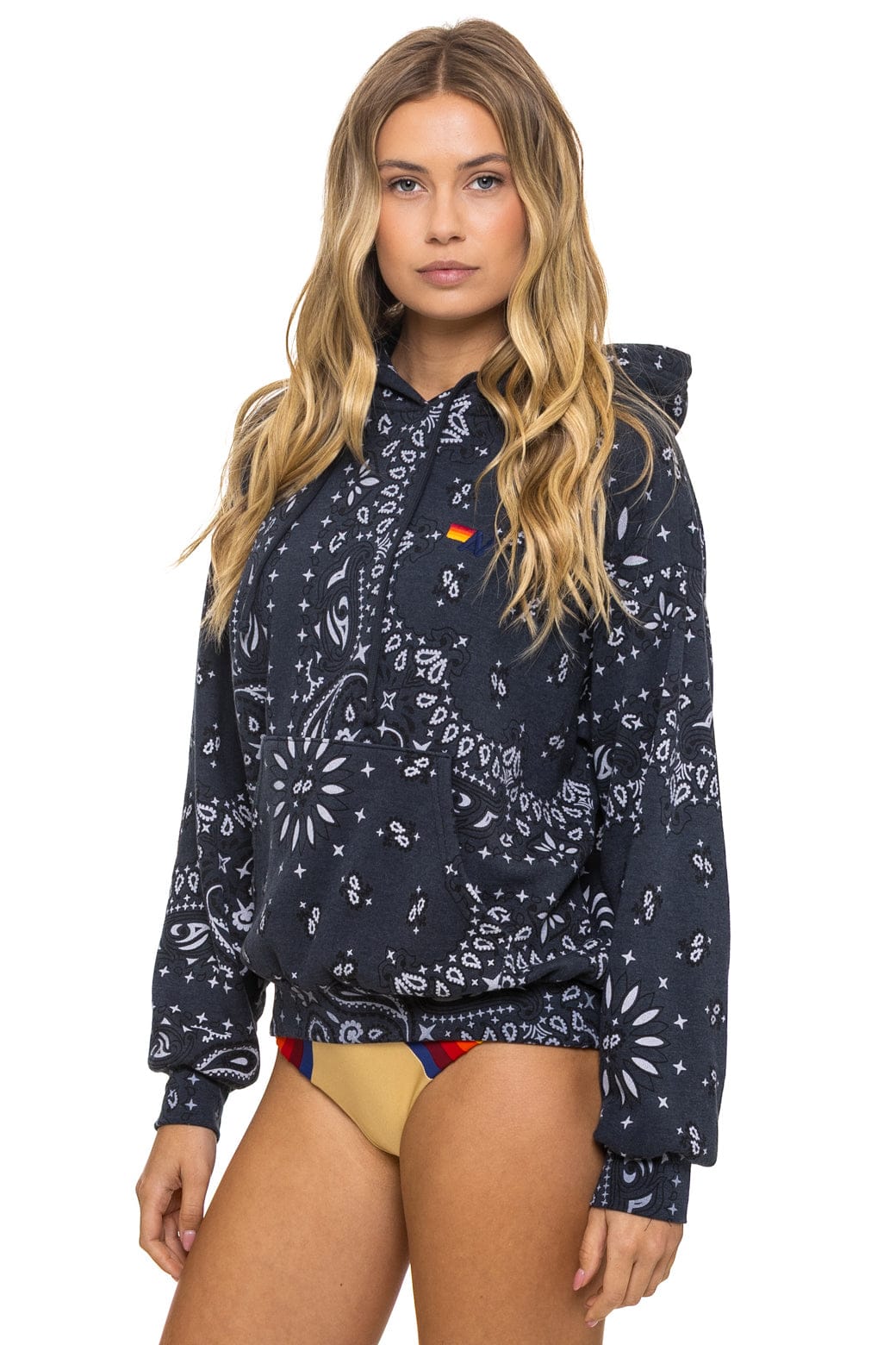 BANDANA RELAXED PULLOVER HOODIE - CHARCOAL - Image 3