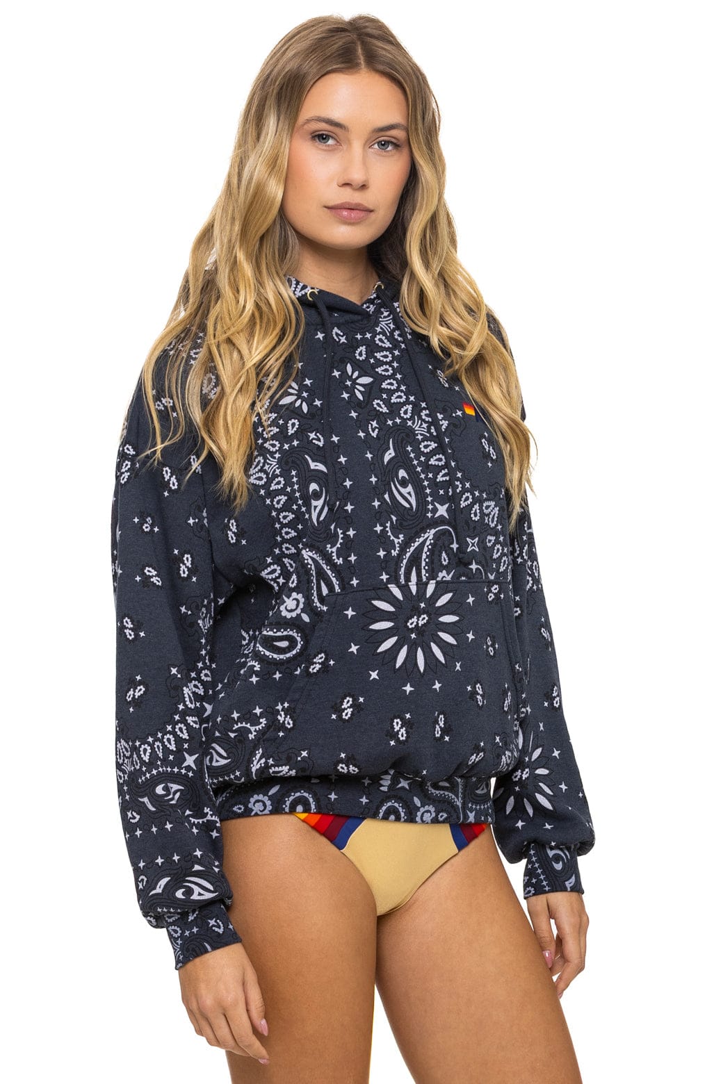 BANDANA RELAXED PULLOVER HOODIE - CHARCOAL - Image 7