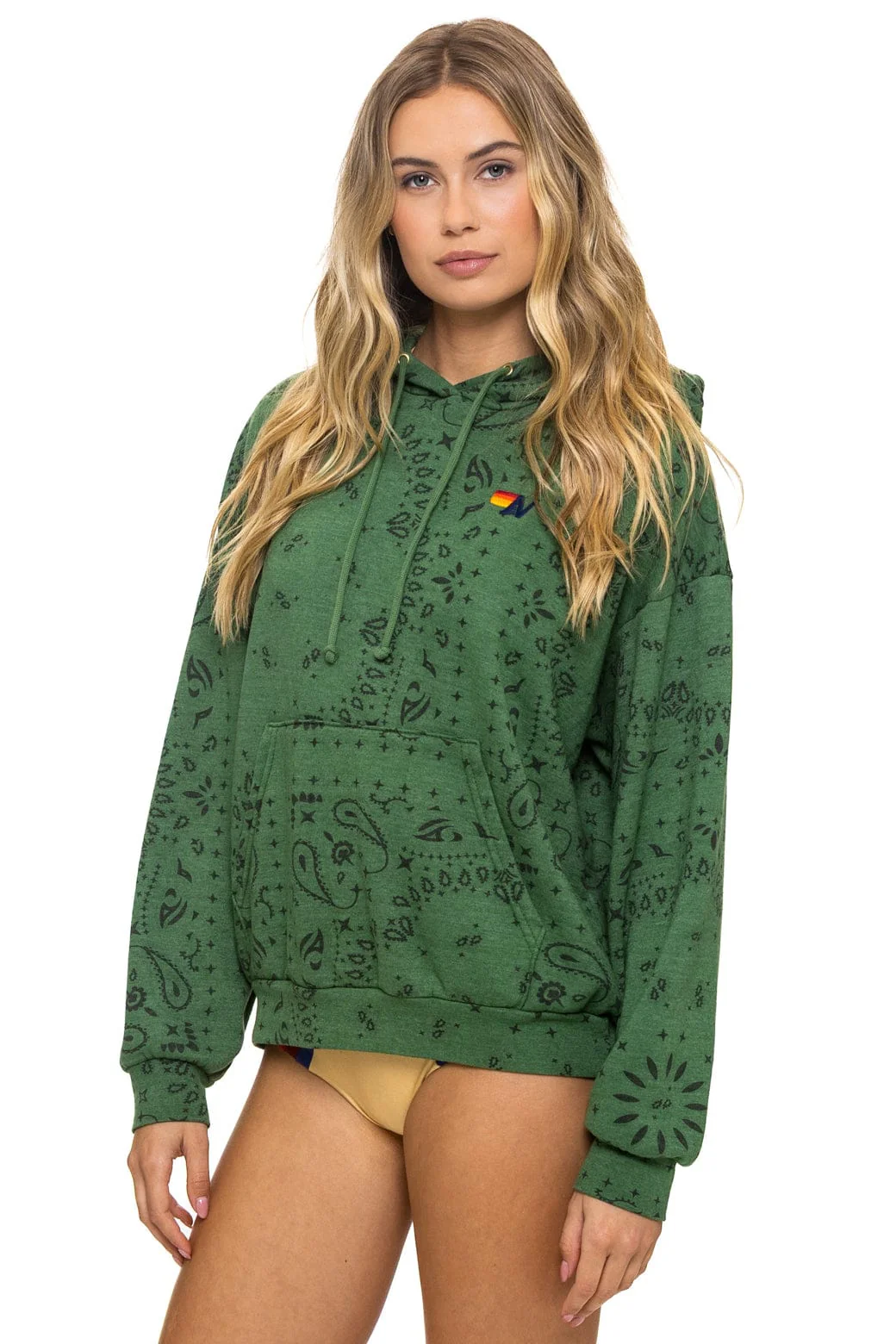 BANDANA RELAXED PULLOVER HOODIE - PALM - Image 3