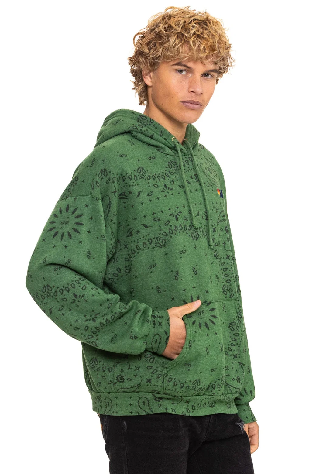 BANDANA RELAXED PULLOVER HOODIE - PALM - Image 6