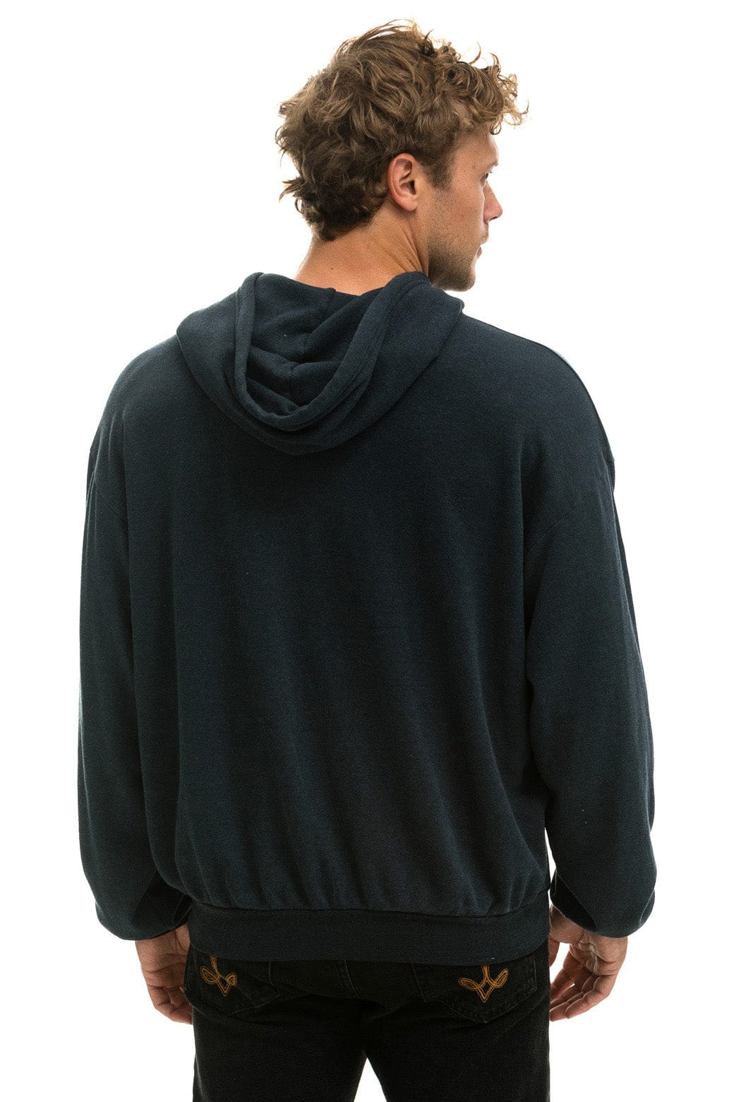 BOLT HEART PULLOVER RELAXED HOODIE - CHARCOAL - Image 4