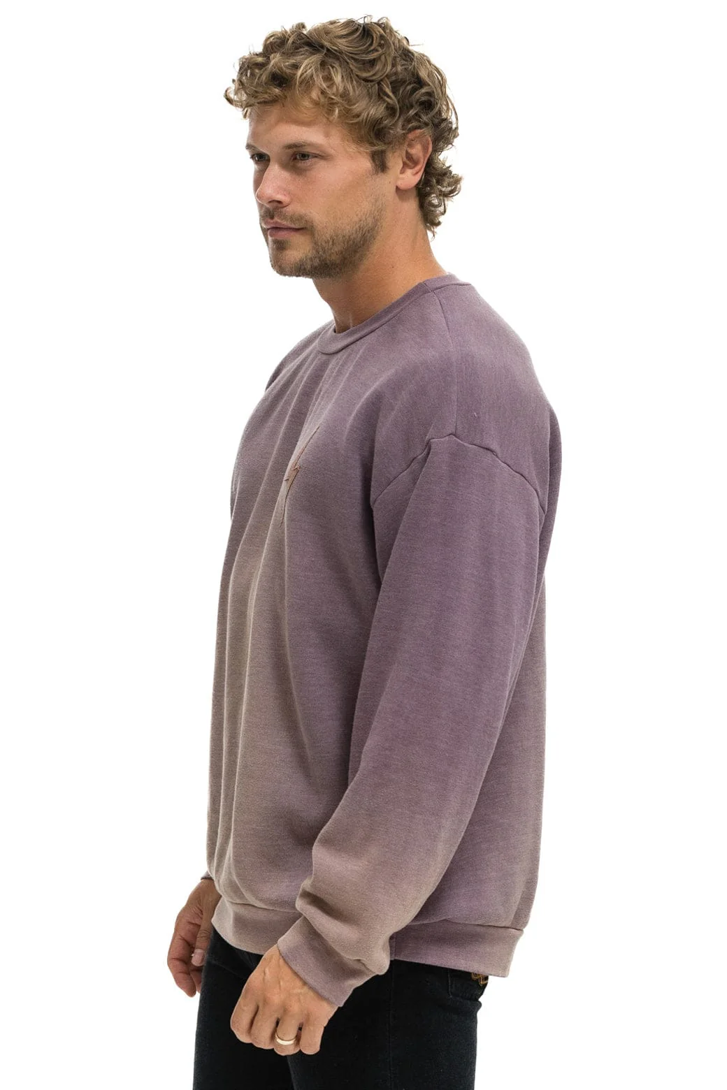BOLT STITCH 2 RELAXED CREW SWEATSHIRT - FADED MOCHA - Image 4