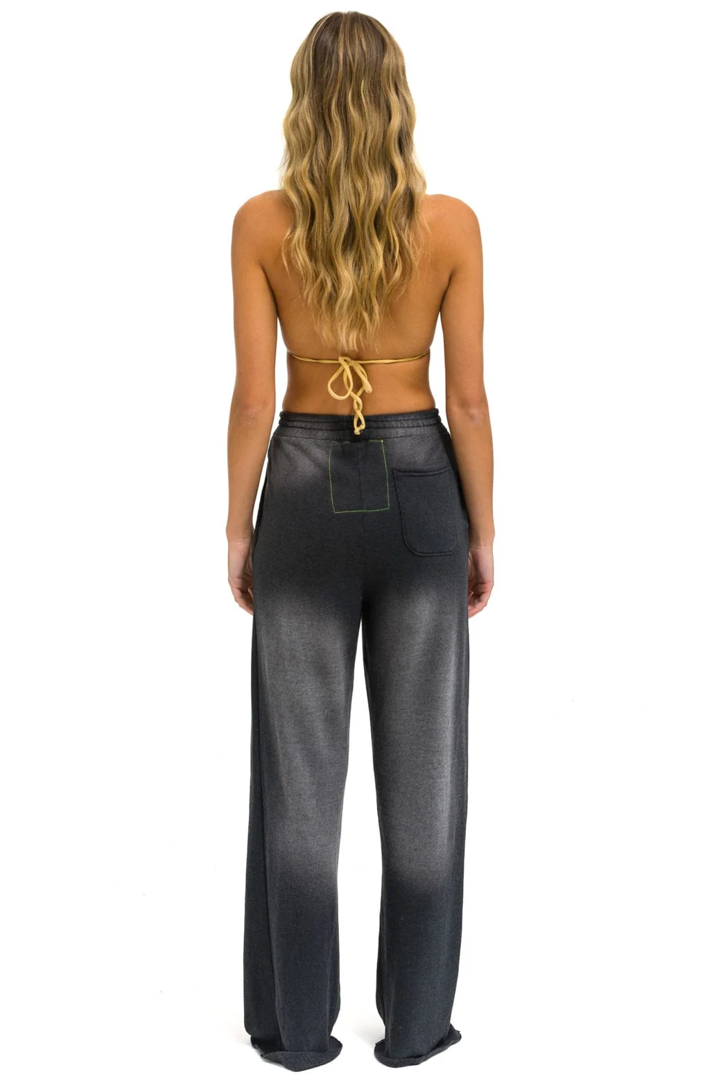 BOLT STITCH WIDE LEG POCKET SWEATPANTS - FADED SMOKE - Image 4