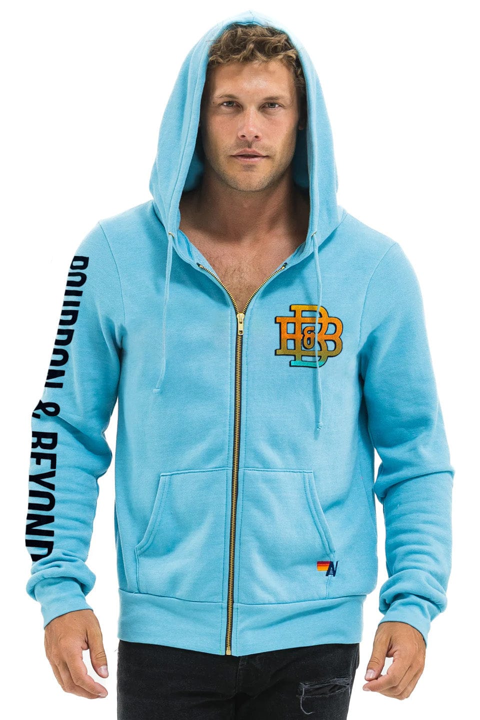 BOURBON AND BEYOND 2025 ZIP HOODIE RELAXED - AQUA - Image 2