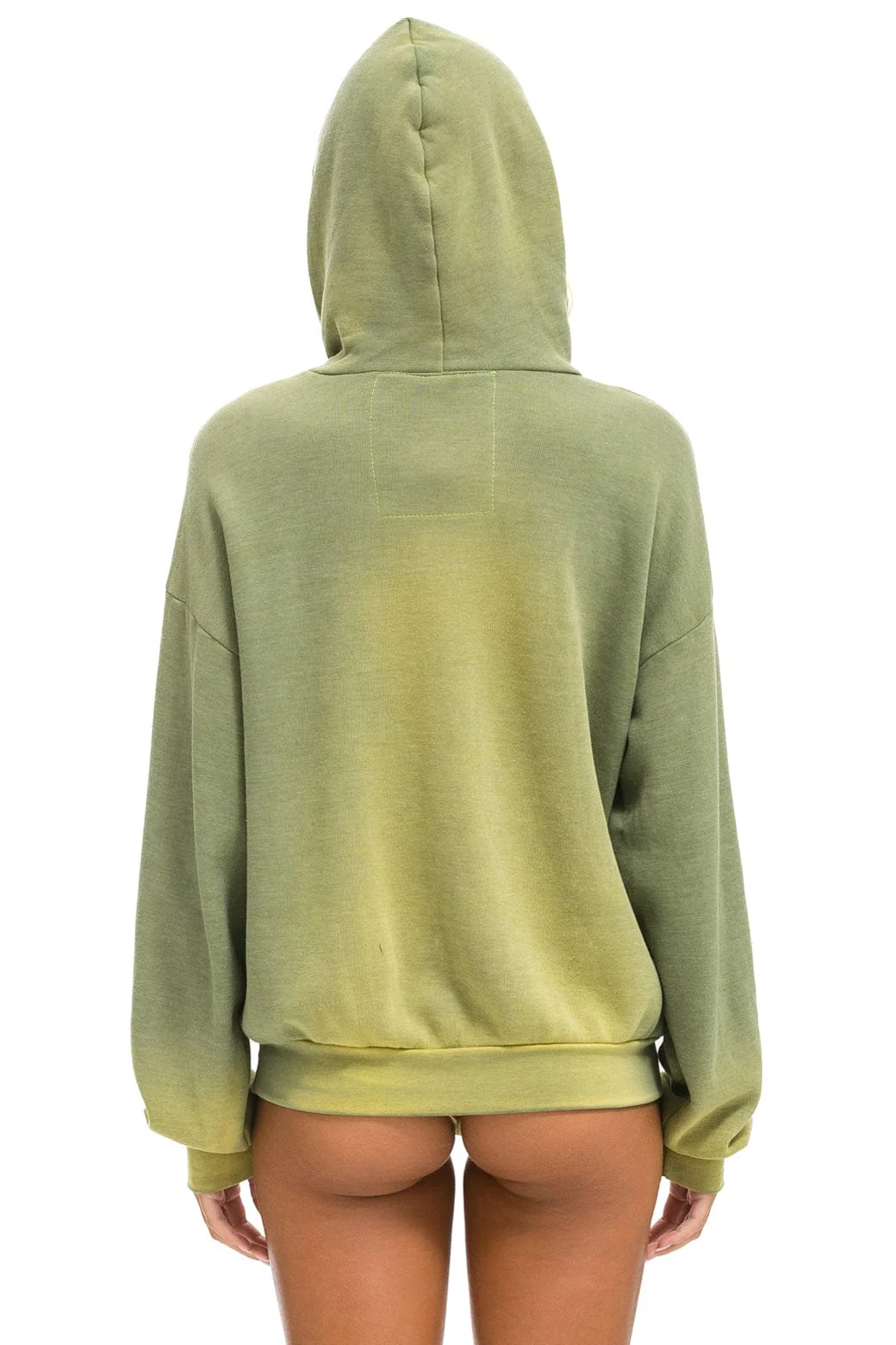 CALIFORNIA PALM PATCH PULLOVER RELAXED HOODIE - FADED ARMY - Image 9