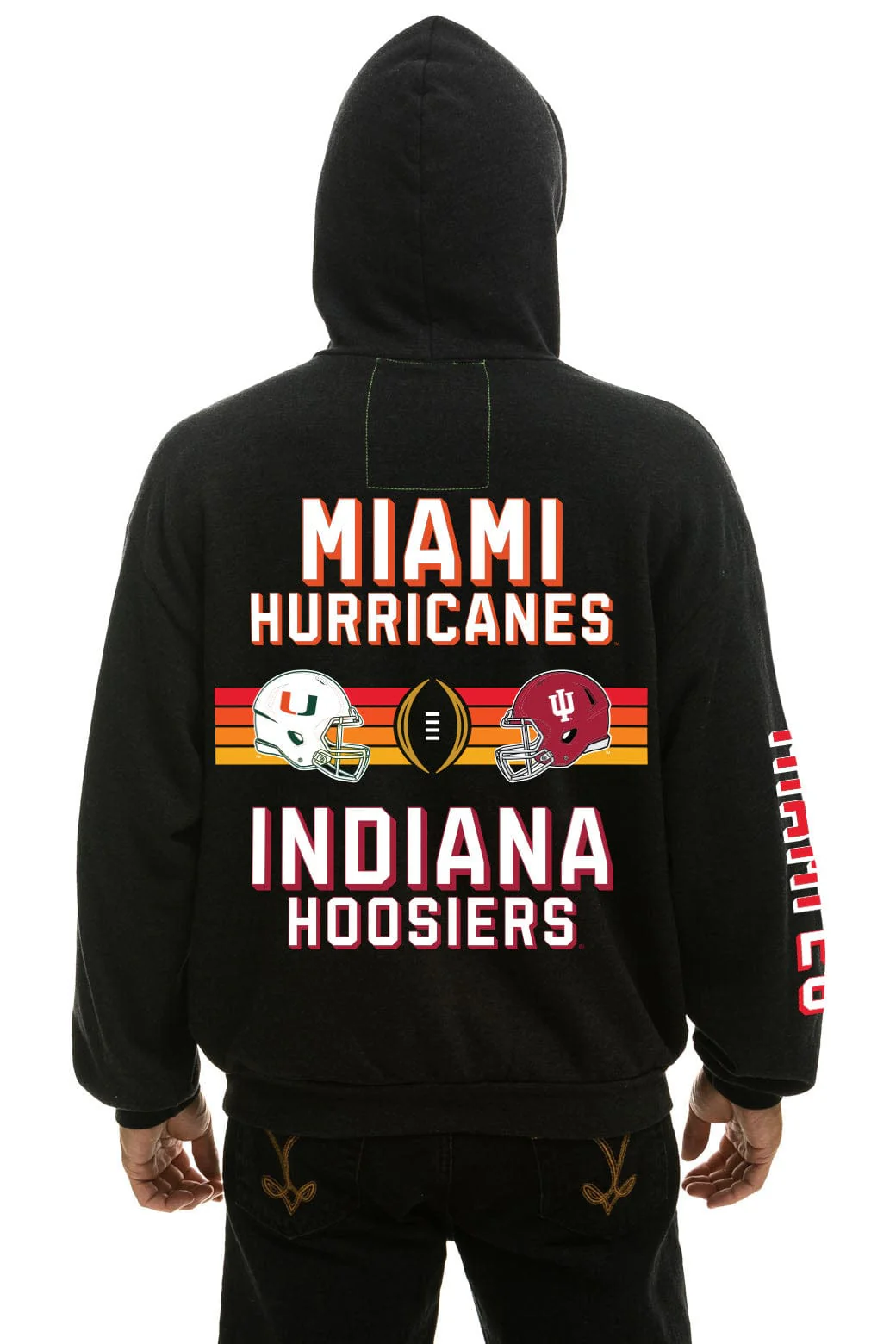 CFP NATIONAL CHAMPIONSHIP 2026 MATCHUP PULLOVER HOODIE - BLACK - Image 4
