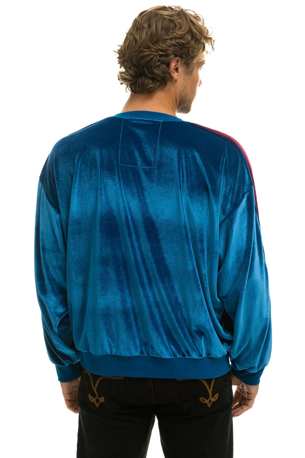 CLASSIC VELVET RELAXED SWEATSHIRT - VINTAGE BLUE - Image 8