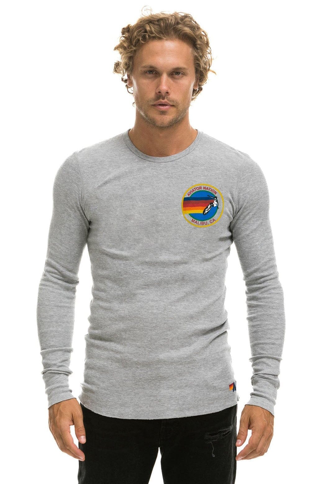 AVIATOR NATION MALIBU THERMAL - HEATHER GREY - Image 2