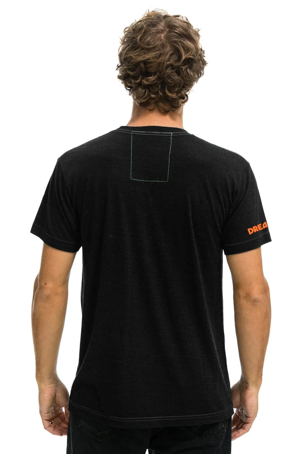 DREAMLAND TIGER SMALL PRINT CREW TEE - BLACK - Image 4