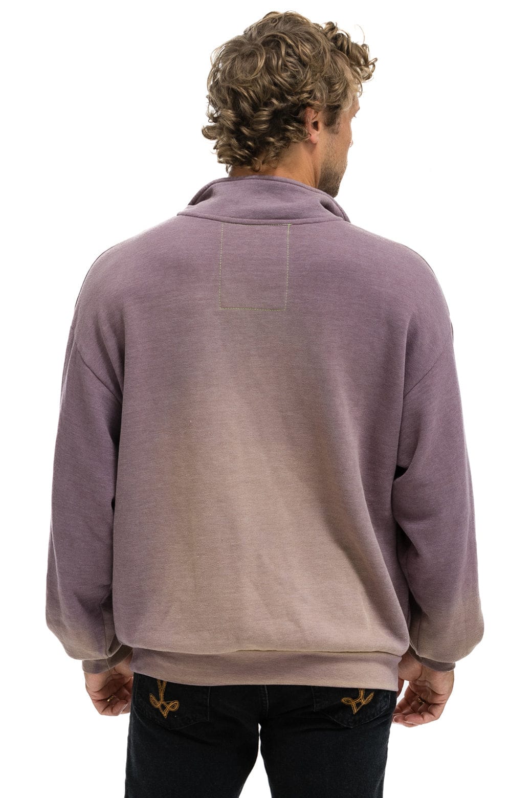 ESSENTIAL HALF ZIP RELAXED SWEATSHIRT - FADED MOCHA - Image 8