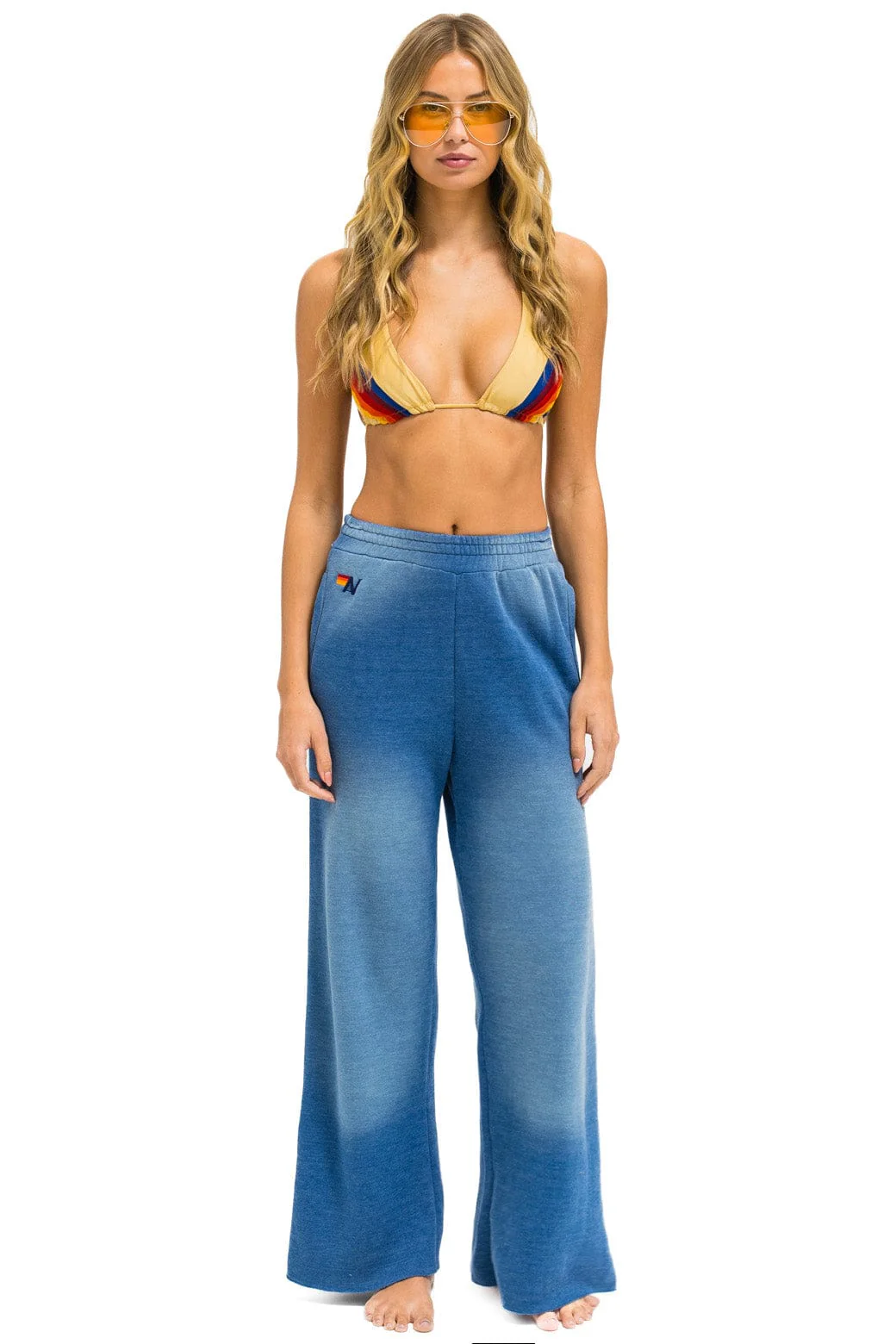 ESSENTIAL WIDE LEG POCKET SWEATPANTS - FADED WATER - Image 5
