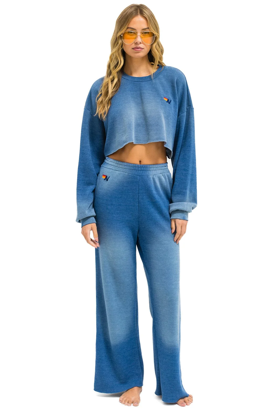 ESSENTIAL WIDE LEG POCKET SWEATPANTS - FADED WATER - Image 6